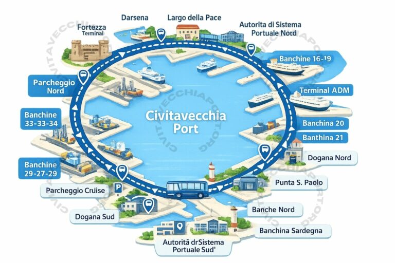 Civitavecchia port mobility route